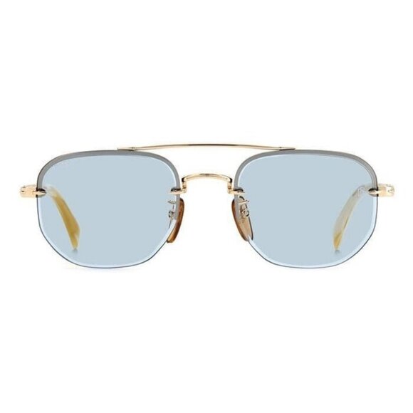 New DAVID BECKHAM Gold Square DB 1078/S IDAQZ Sunglasses Women - Picture 2 of 6